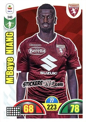 Sticker M'Baye Niang - Calciatori 2018-2019. Adrenalyn XL n. 340 - Panini