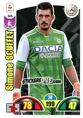 Sticker Simone Scuffet - Calciatori 2018-2019. Adrenalyn XL n. 343 - Panini