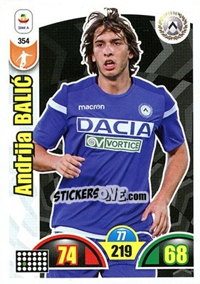 Sticker Andrija Balic - Calciatori 2018-2019. Adrenalyn XL n. 354 - Panini