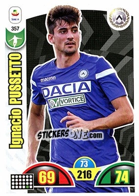 Sticker Ignacio Pussetto - Calciatori 2018-2019. Adrenalyn XL n. 357 - Panini