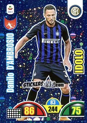 Sticker Danilo D'Ambrosio - Calciatori 2018-2019. Adrenalyn XL n. 377 - Panini