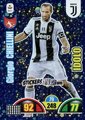 Sticker Giorgio Chiellini - Calciatori 2018-2019. Adrenalyn XL n. 378 - Panini