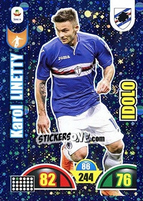 Sticker Karol Linetty - Calciatori 2018-2019. Adrenalyn XL n. 388 - Panini