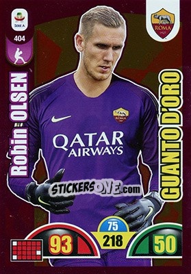 Sticker Robin Olsen - Calciatori 2018-2019. Adrenalyn XL n. 404 - Panini