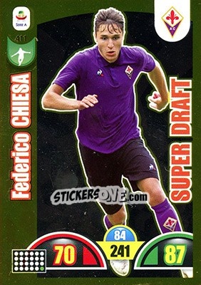 Sticker Federico Chiesa - Calciatori 2018-2019. Adrenalyn XL n. 411 - Panini