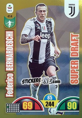 Sticker Federico Bernardeschi - Calciatori 2018-2019. Adrenalyn XL n. 414 - Panini