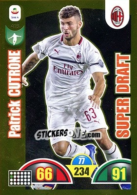 Sticker Patrick Cutrone - Calciatori 2018-2019. Adrenalyn XL n. 416 - Panini