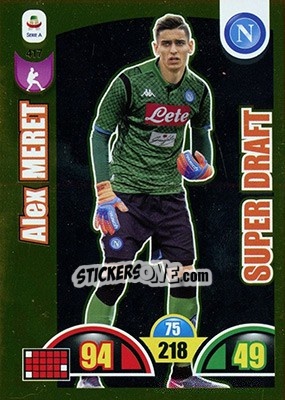 Sticker Alex Meret - Calciatori 2018-2019. Adrenalyn XL n. 417 - Panini