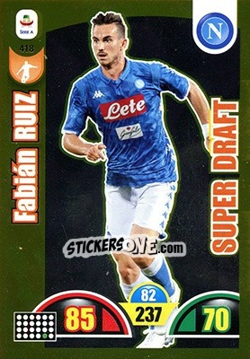 Sticker Fabián Ruiz - Calciatori 2018-2019. Adrenalyn XL n. 418 - Panini
