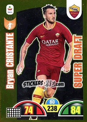 Sticker Bryan Cristante - Calciatori 2018-2019. Adrenalyn XL n. 419 - Panini
