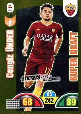 Sticker Cengiz Ünder - Calciatori 2018-2019. Adrenalyn XL n. 420 - Panini
