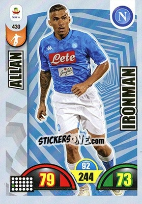 Sticker Allan - Calciatori 2018-2019. Adrenalyn XL n. 430 - Panini