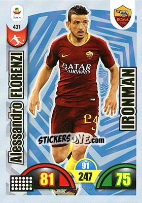 Sticker Alessandro Florenzi - Calciatori 2018-2019. Adrenalyn XL n. 431 - Panini