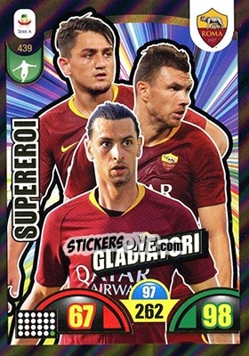Sticker Javier Pastore / Cengiz Ünder / Edin Džeko - Calciatori 2018-2019. Adrenalyn XL n. 439 - Panini