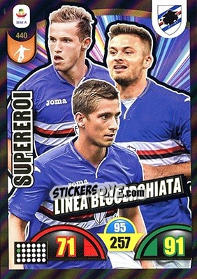 Sticker Jakub Jankto / Karol Linetty / Dennis Praet - Calciatori 2018-2019. Adrenalyn XL n. 440 - Panini