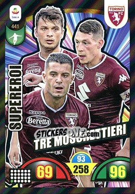 Sticker Iago Falque / Adem Ljajic / Andrea Belotti - Calciatori 2018-2019. Adrenalyn XL n. 441 - Panini