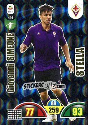 Sticker Giovanni Simeone - Calciatori 2018-2019. Adrenalyn XL n. 444 - Panini