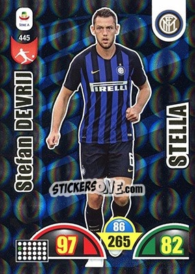 Sticker Stefan de Vrij - Calciatori 2018-2019. Adrenalyn XL n. 445 - Panini