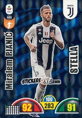 Sticker Miralem Pjanic - Calciatori 2018-2019. Adrenalyn XL n. 449 - Panini