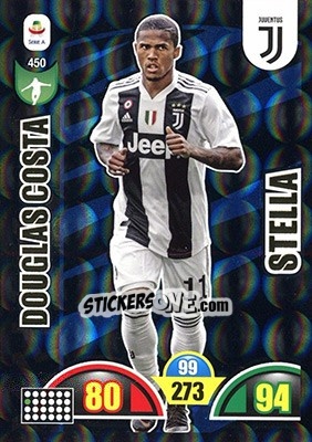 Sticker Douglas Costa - Calciatori 2018-2019. Adrenalyn XL n. 450 - Panini