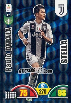 Sticker Paulo Dybala - Calciatori 2018-2019. Adrenalyn XL n. 451 - Panini