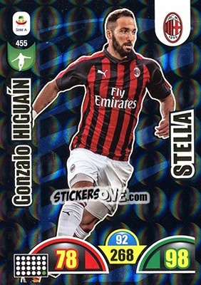Sticker Gonzalo Higuain - Calciatori 2018-2019. Adrenalyn XL n. 455 - Panini