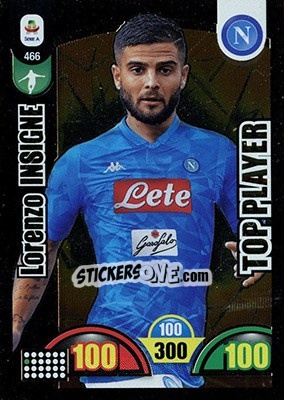 Sticker Lorenzo Insigne - Calciatori 2018-2019. Adrenalyn XL n. 466 - Panini