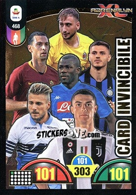 Sticker Card Invincibile - Calciatori 2018-2019. Adrenalyn XL n. 468 - Panini