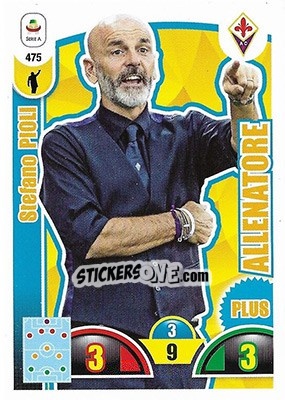 Sticker Stefano Pioli - Calciatori 2018-2019. Adrenalyn XL n. 475 - Panini