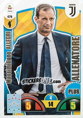 Sticker Massimiliano Allegri - Calciatori 2018-2019. Adrenalyn XL n. 479 - Panini