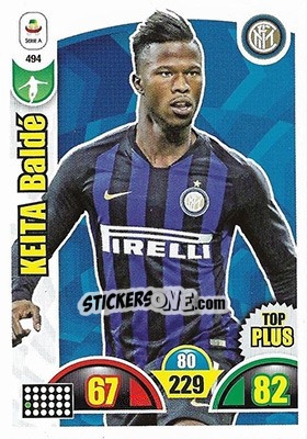 Sticker Keita Baldé - Calciatori 2018-2019. Adrenalyn XL n. 494 - Panini