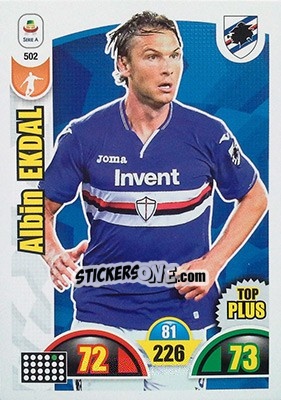 Sticker Albin Ekdal - Calciatori 2018-2019. Adrenalyn XL n. 502 - Panini
