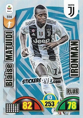 Sticker Blaise Matuidi - Calciatori 2018-2019. Adrenalyn XL n. 514 - Panini