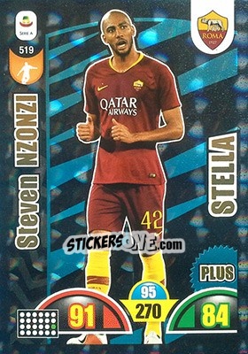Sticker Steven Nzonzi - Calciatori 2018-2019. Adrenalyn XL n. 519 - Panini