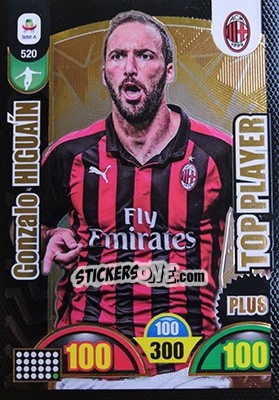 Sticker Gonzalo Higuain - Calciatori 2018-2019. Adrenalyn XL n. 520 - Panini