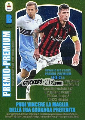 Cromo Senad Lulic / Alessio Romagnoli - Calciatori 2018-2019. Adrenalyn XL n. B - Panini