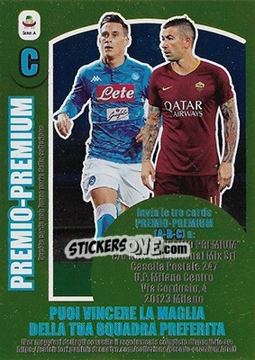Sticker José Callejón / Aleksandar Kolarov - Calciatori 2018-2019. Adrenalyn XL n. C - Panini