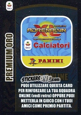 Sticker Card Online - Calciatori 2018-2019. Adrenalyn XL n. CO - Panini