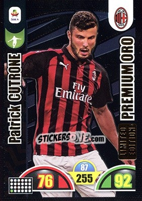 Sticker Patrick Cutrone - Calciatori 2018-2019. Adrenalyn XL - Panini