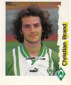 Sticker Christian Brand - Fußball Bundesliga zur Endphase der Saison 1996/1997 n. 40 - Panini