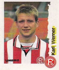 Cromo Karl Werner - Fußball Bundesliga zur Endphase der Saison 1996/1997 n. 77 - Panini