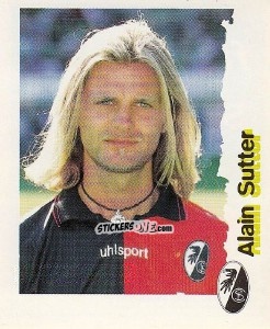 Sticker Alain Sutter - Fußball Bundesliga zur Endphase der Saison 1996/1997 n. 93 - Panini