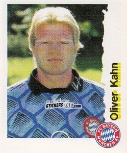 Sticker Oliver Kahn - Fußball Bundesliga zur Endphase der Saison 1996/1997 n. 163 - Panini