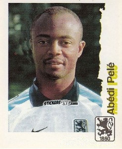 Sticker Abedi Pele - Fußball Bundesliga zur Endphase der Saison 1996/1997 n. 186 - Panini