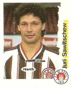 Sticker Juri Sawitschew - Fußball Bundesliga zur Endphase der Saison 1996/1997 n. 197 - Panini