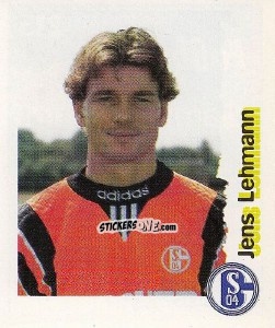 Sticker Jens Lehmann - Fußball Bundesliga zur Endphase der Saison 1996/1997 n. 215 - Panini