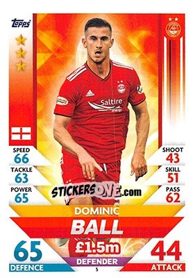 Sticker Dominic Ball - SPFL 2018-2019. Match Attax n. 5 - Topps