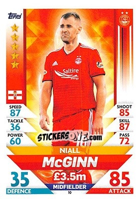 Figurina Niall McGinn - SPFL 2018-2019. Match Attax - Topps