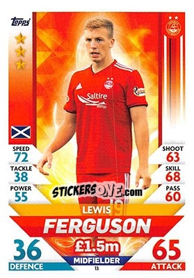 Sticker Lewis Ferguson - SPFL 2018-2019. Match Attax n. 13 - Topps