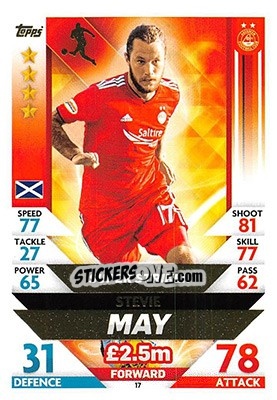 Cromo Stevie May - SPFL 2018-2019. Match Attax - Topps